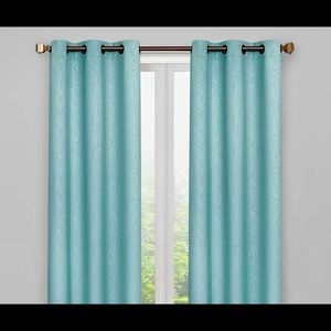 Living Colors Aqua Blackout Curtains